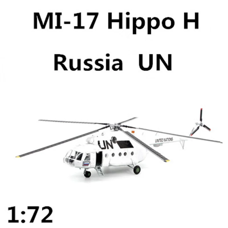 

1:72 Scale Model Russian Air Force MI-17 Hippo H Medium Transport Helicopter UN Airplane Collection Display Decoration For Adult
