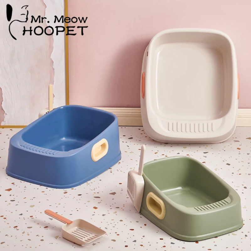 

Hoopet Set Pet Litter Shovel Set Cloth Puppet Kitten Bedpan Cleaning Fine Hole Shovel Cat Toilet Large Dual-use Dustpan Supplies