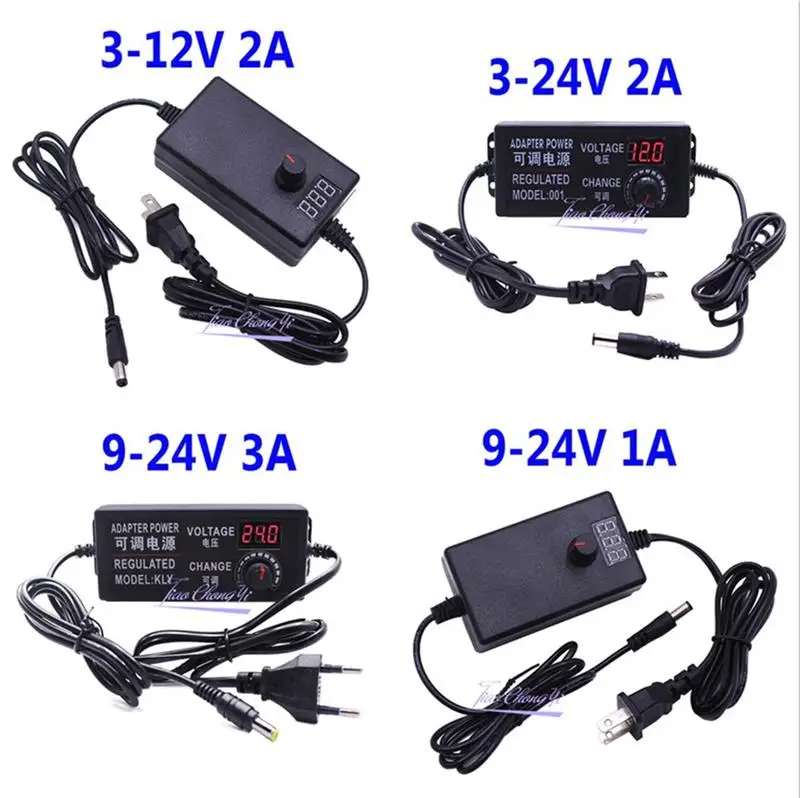 

Adjustable AC DC Switching Regulated LED Power Supply Converter with LED Display DC 3V 9V 24V 12V 1A 2A 3A 5A For LED Strip