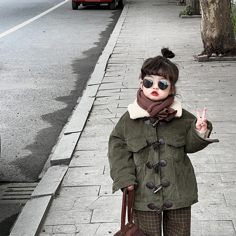 

2022 зимнее пальто для девочек, Детское пальто, утепленное осеннее пальто для девочек, зимняя одежда для девочек, детские повседневные куртки ...