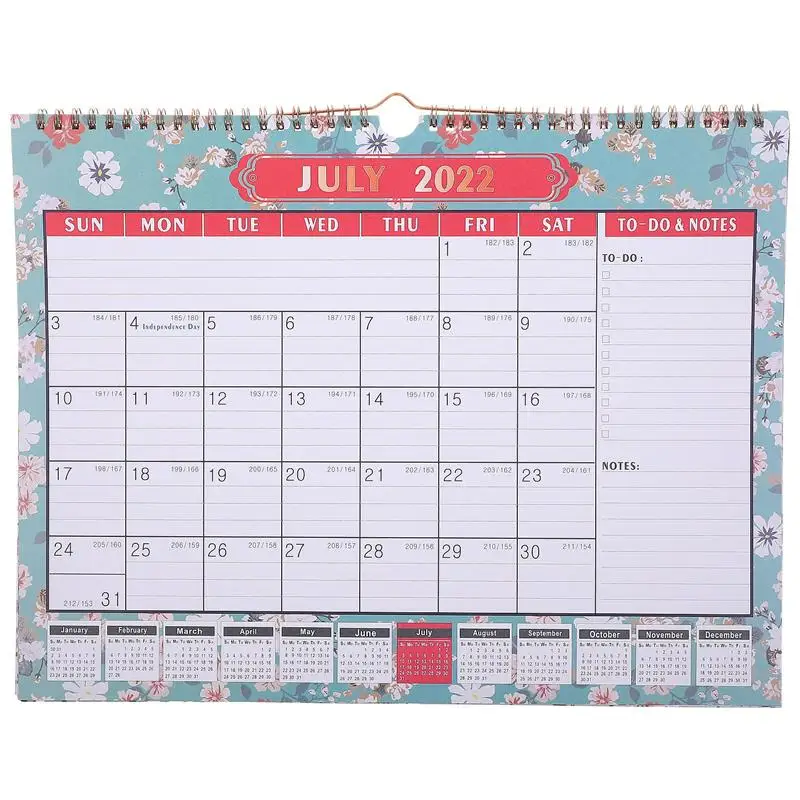 

Hanging Calendar Ornament Bedroom Wall Decoration Decorative Spiral Calendar