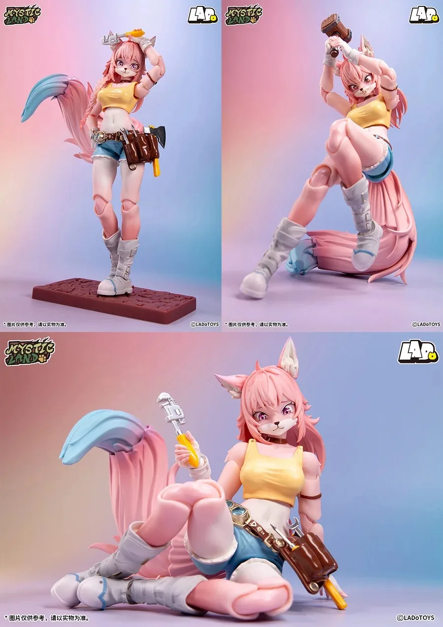 Фото СОВЕРШЕННО НОВЫЙ LADOTOYS 1/12 Magical Continent Candy Land Style Fox Girl Liya Limited Pink Edition Полный набор 6-дюймовых экшн-игрушек №4