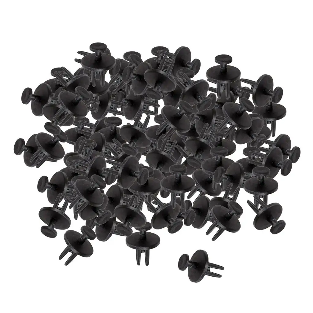 

100 Pack Universal Automobile Mud Skirt Rivets 6mm Mouldings Perfect