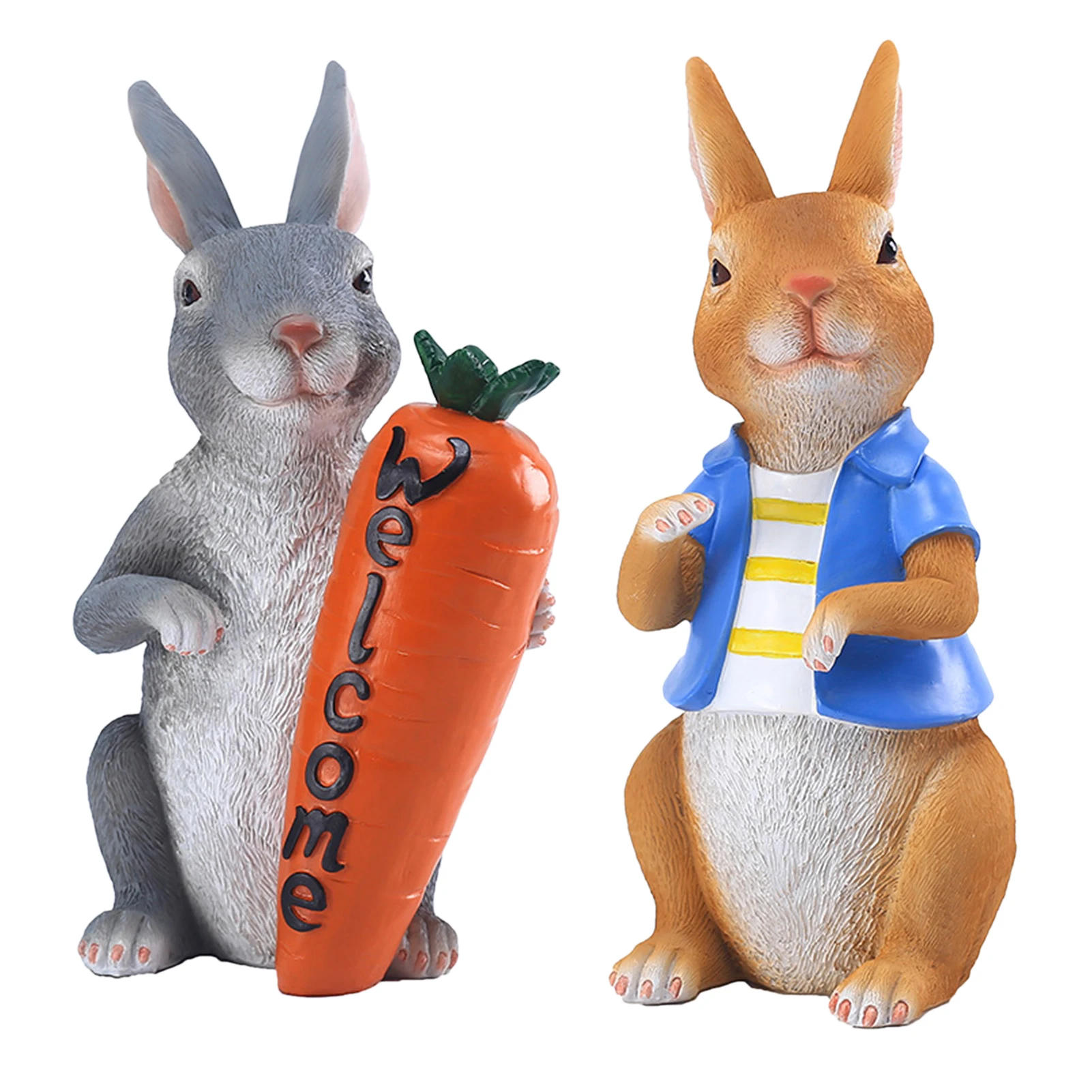 

Easter Bunny Resin Decoration Crafts Bunny Hug Carrot Egg Desktop Ornament Garden Animal Figurine Resin Easter Gift Eco Friendly