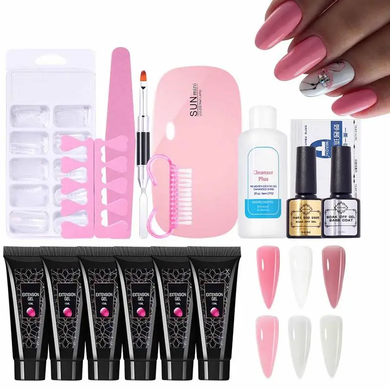 

Gel Nail Kit Gel Nail Polish Kit Multi Function Extension Gel Manicure Kit Professional Nail Tools For Women Gifts