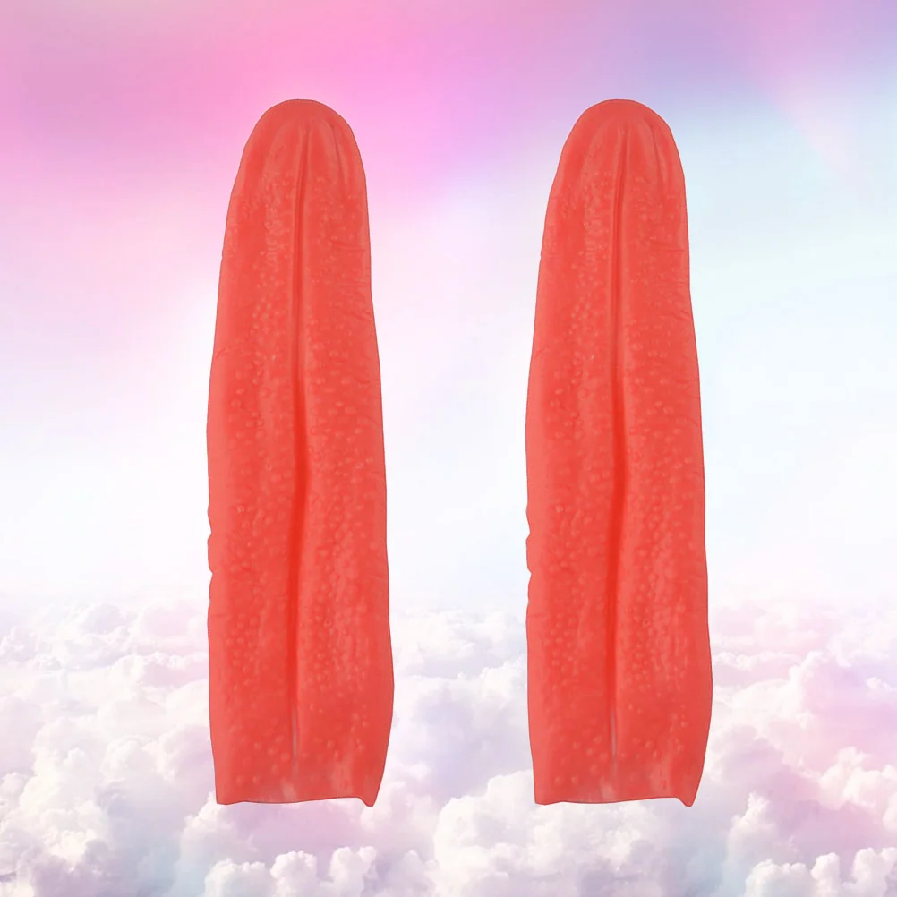 

2PCS Simulated Long Tongue Props Red Long Tongue Cosplay Props Scary Stage Props Prank Red Long Tongue Props Plastic Long