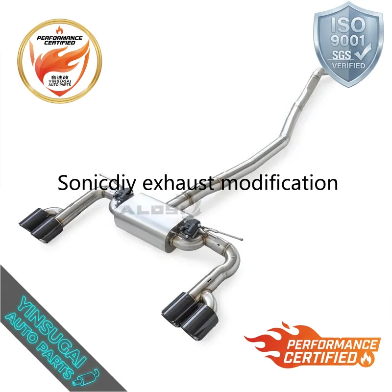 Фото Выхлопная система Sonicdiy Factory Valved Catback для BMW 330i F30 2.0T 2013-2018 с контроллером и улучшенными характеристиками №1
