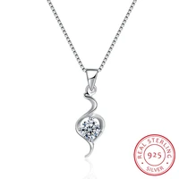 sterling silver necklace fashion zircon necklace simple popular elegant design
