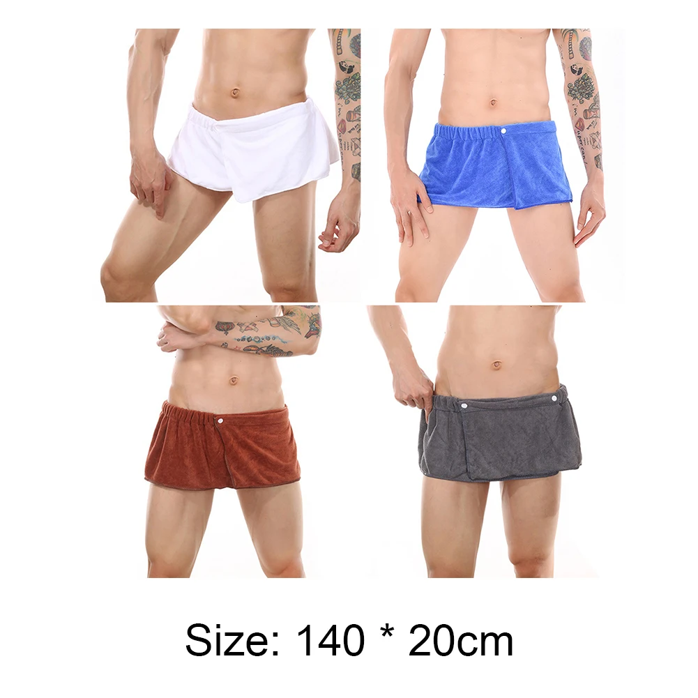 Men Microfiber Soft Wearable Bath Towel Short Pants for Men Women Swimming Beach Gym Towel Blanket Shower Shorts Skirt images - 6