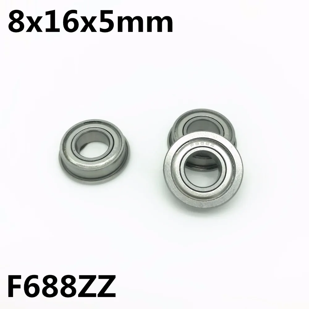 

50Pcs F688ZZ 8x16x5 mm Flange Bearings Deep Groove Ball Bearing High Quality Advanced High speed F688Z F688