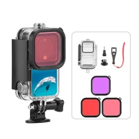 underwater diving waterproof housing case for dji action 2 for diving swimming surfing filter buoyancy rod camera accessory