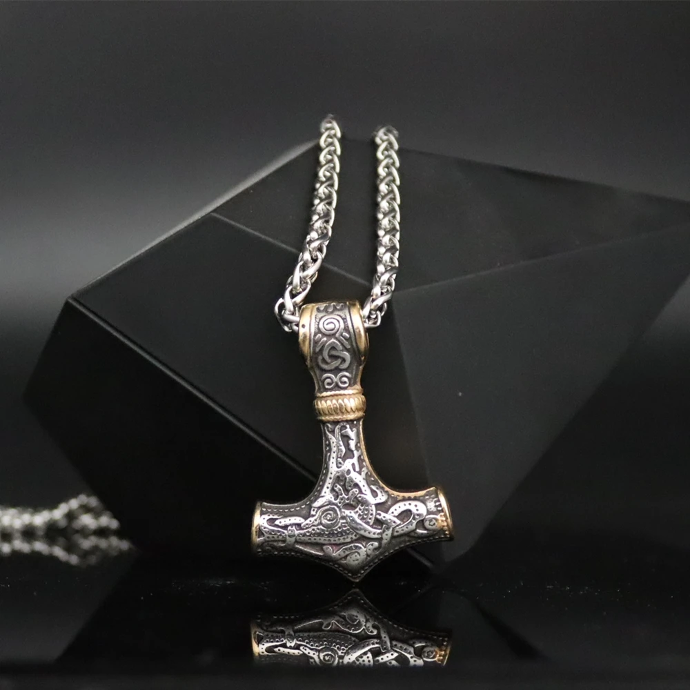 Цепочка с подвеской в виде молота Тора стиле викингов | Украшения и аксессуары