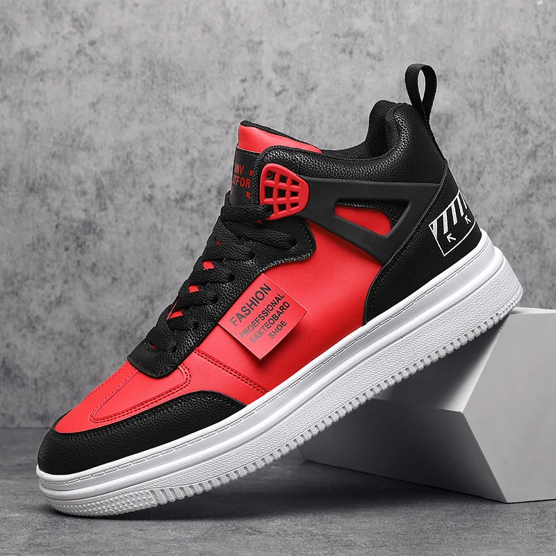 

Brand Men Running Shoes Thick Sole Leather Superstar Sneakers High Top Male Sport Shoes Zapatillas Mens Outdoor Shoe Man Walking