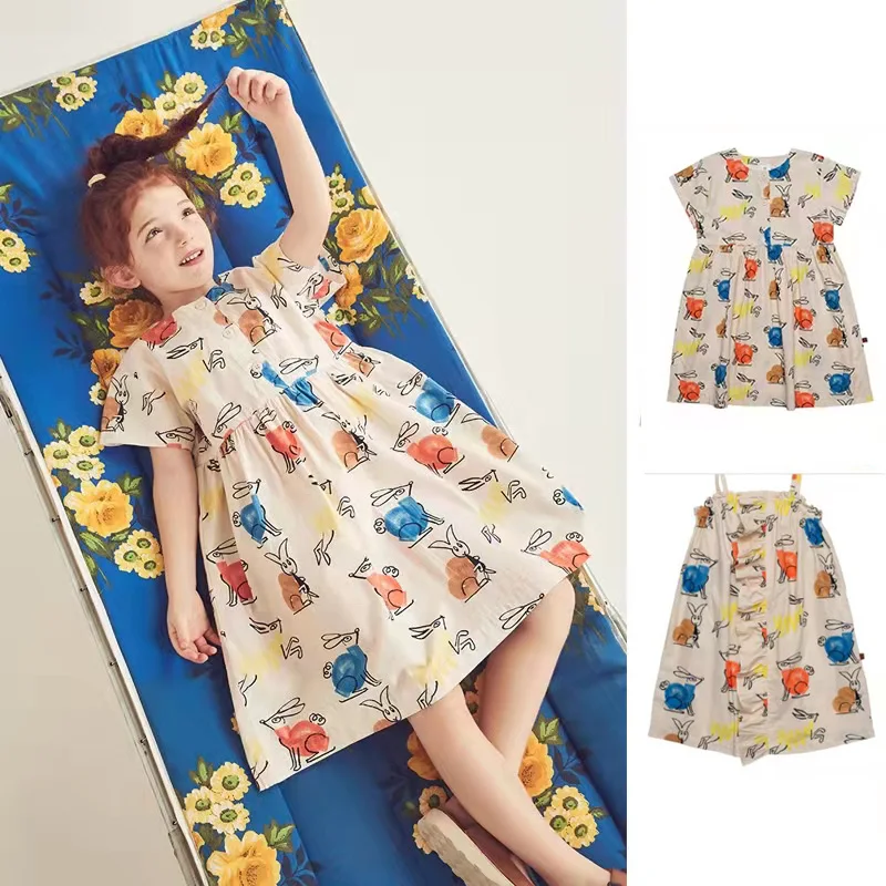 

Girls Dresses Girls 2022 Summer Dresses Brand Clothes for Children Girls TC Toddler Short Sleeve Dresses Girls Clothes