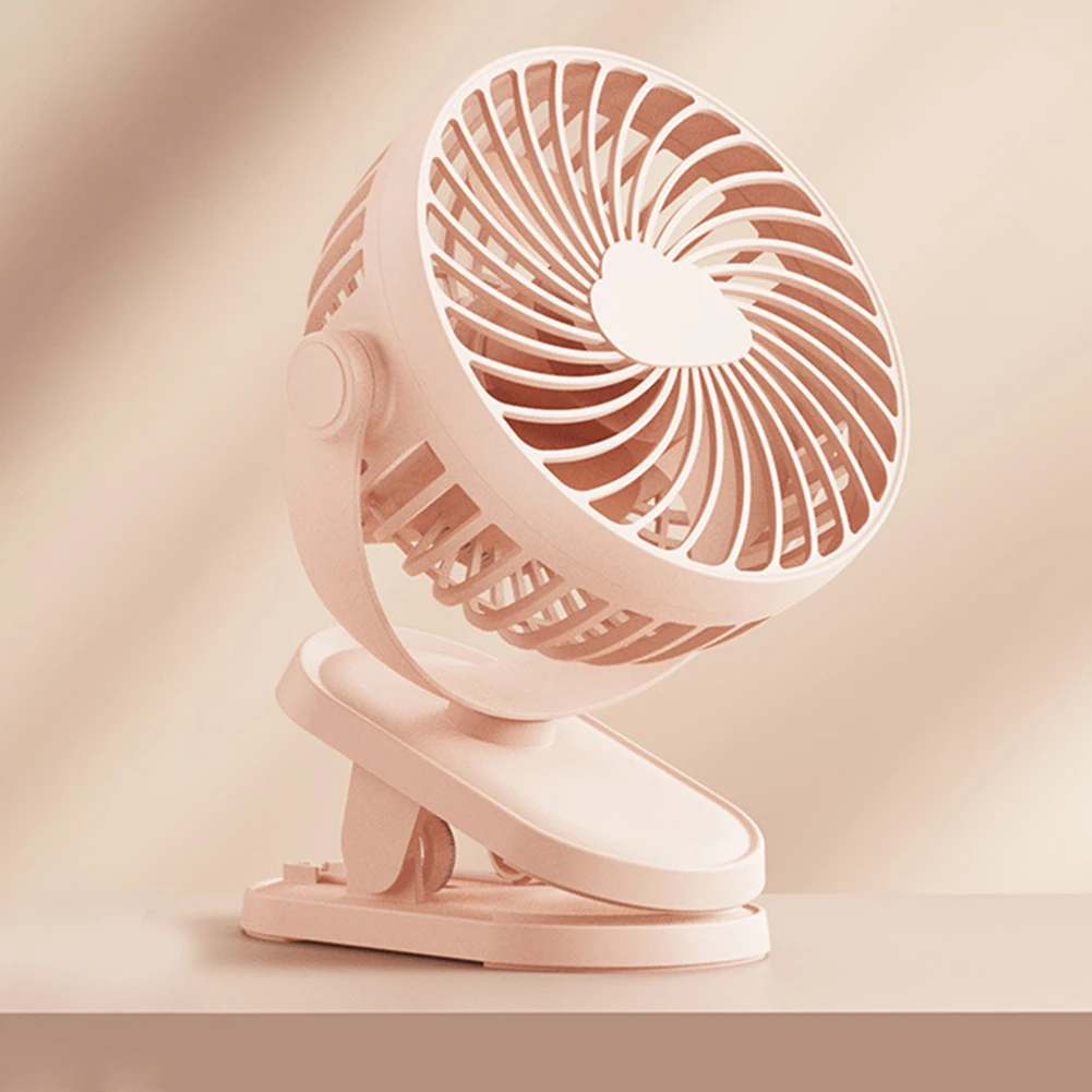 

Электрический вентилятор USB Перезаряжаемый Вращающийся 3 скорости регулируемый для домашнего офиса открытый 1200mAh детская коляска маленькие вентиляторы