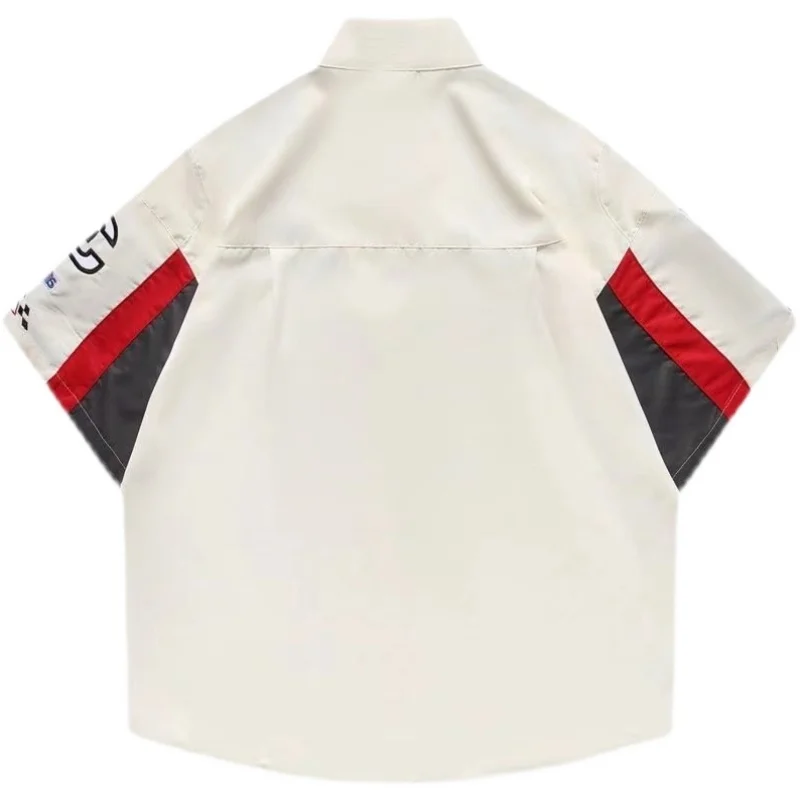 2022 Popular men's daily shirt simple five point sleeve trend versatile literature and art fashion urban standard ins lazy NEW