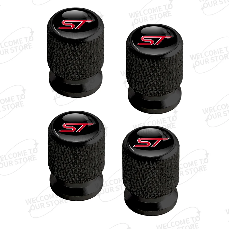 

Алюминий для ST логотипа Ford Focus Fiesta Mondeo Ecosport Puma Bronco C-MAX Hybrid 4 шт. Автомобильный декор, колпачки для клапанов шин, крышка штока