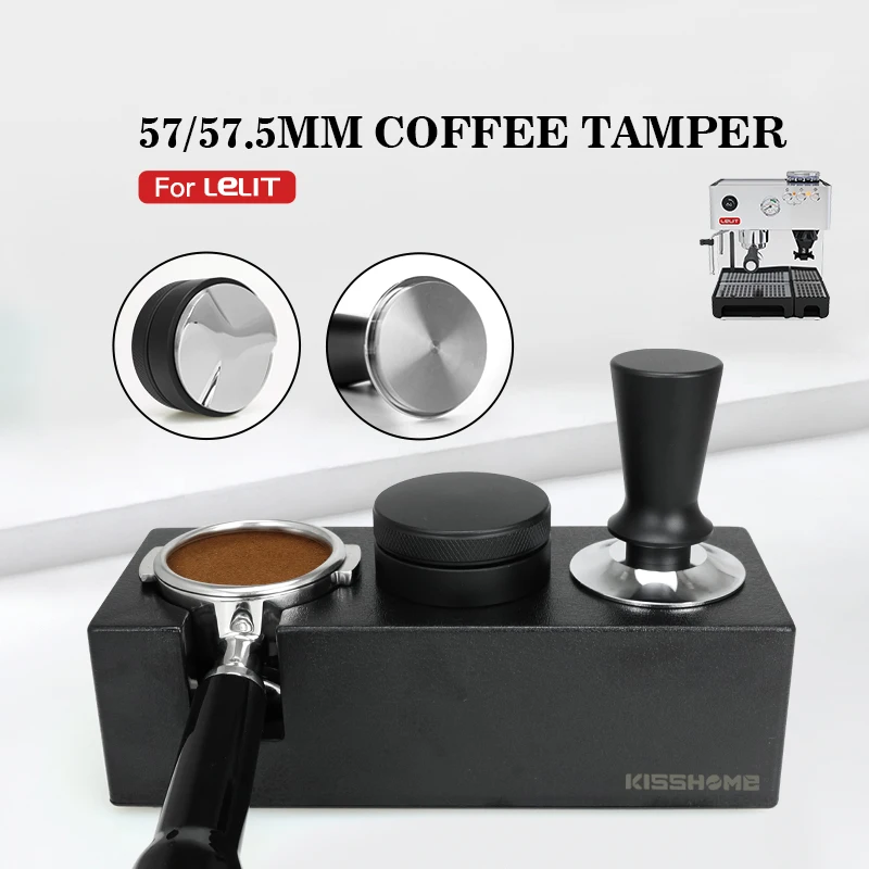 Coffee Tamper 57mm 57.5mm Constant Pressure 30 Lbs Powder Hammer For Lelit Anna Barista Espresso Coffee Accessories Corner Tool images - 6