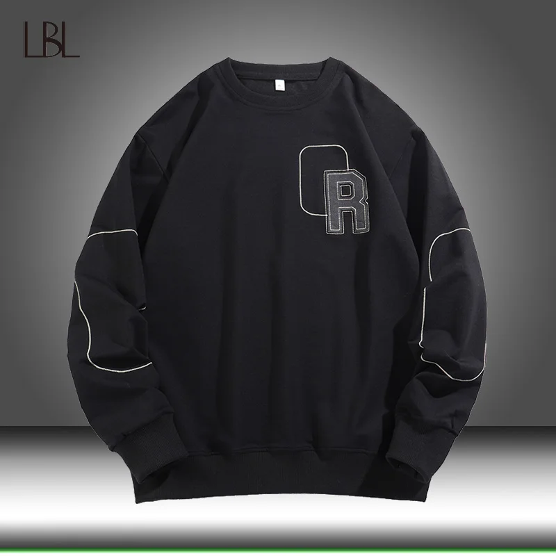 

2023 Spring Autumn Men Hoodies Casual Sport Simplicity Men Sweatshirt Print Letter Rectangle O-Ncek Loose Fashion Men's Pullover