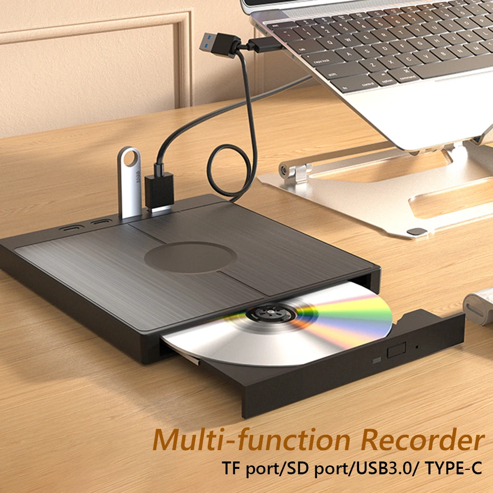 Внешний CD/DVD-привод USB 3.0 Type-C 7 в 1, DVD-привод, оптический ...