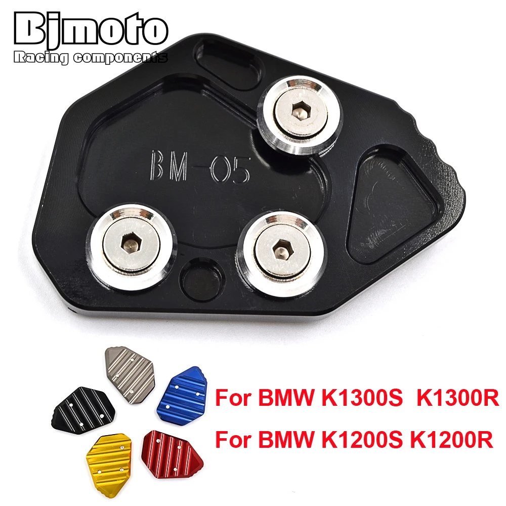 

BJMOTO Motorcycle Kickstand CNC Aluminum Side Stand Enlarge For BMW K1300S 2009-2012 K1300R 2009~2013 K1200S 2004-2008 K1200R