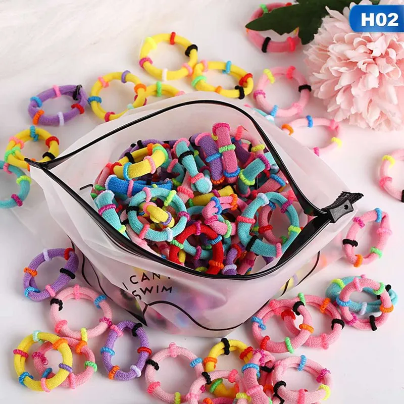 

100 шт./сумка, Детская резинка для волос «Птица»