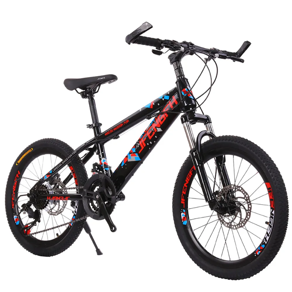 

20 Inch Mountain Biking Speed Change Children Bike Front Rear Dual Mechanical Disc Brakes High Carbon Steel Frame Non Slip Tyre