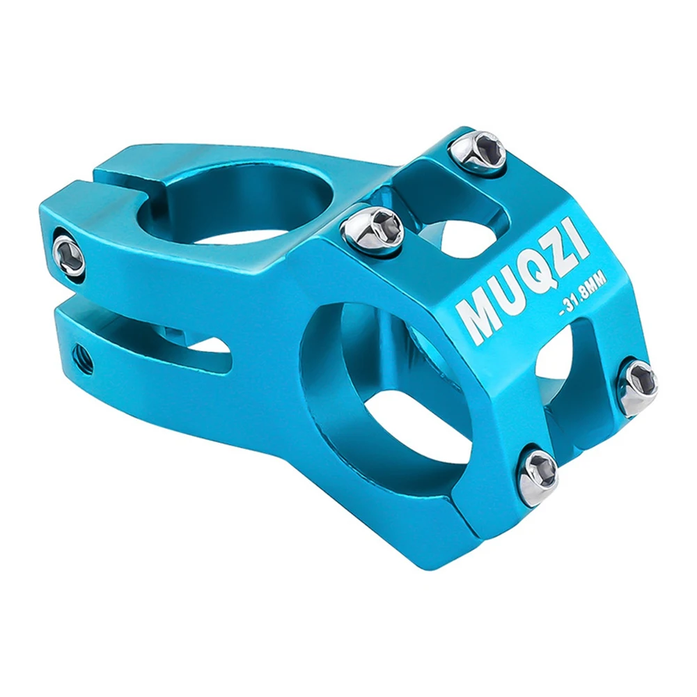 

MUQZI 31.8 Stem 45Mm Bicycle Stems Mountain Bike Stem Short Handlebar Stem for Road Bike MTB BMX Cycling Fixie Gear,Blue