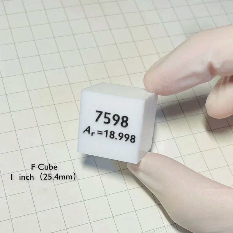 Florine Cube F 75.98% Light 10mm Density 99.9% Pure for Element Collection