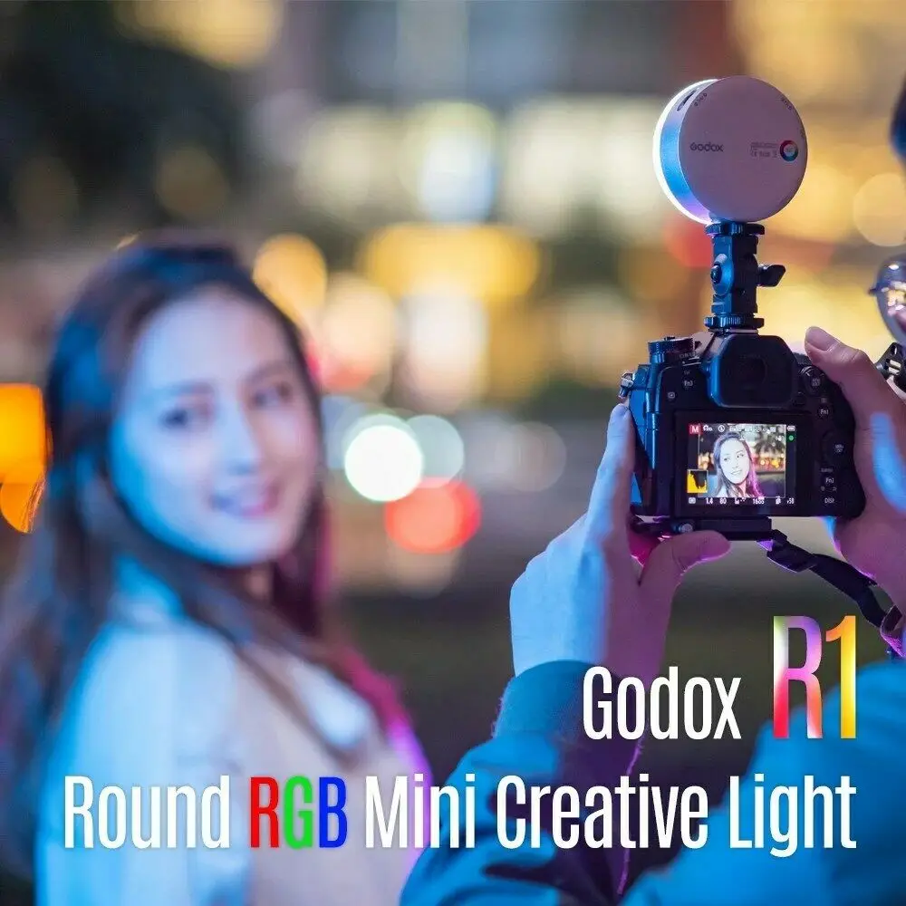 

Магнитная светодиодная мини-вспышка Godox R1, RGB, несколько цветов для телефонов iPhone, Samsung