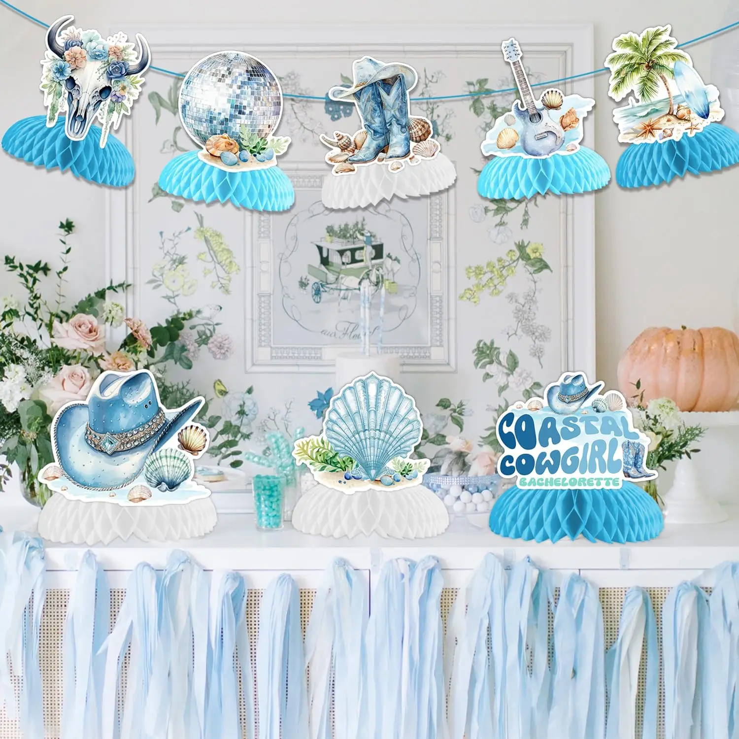 Сюрприз прибрежная пастушка-ковбойка сотовые центральные элементы синие