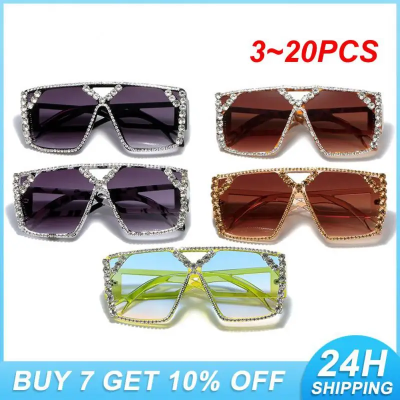 

3~20PCS Exclusive Eye-catching -studded On-trend Fashion-forward Sunglasses For Women High-demand Show Stylish