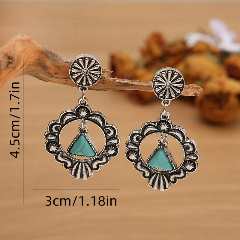Серьги-подвески геометрической формы в стиле ретро Висячие Этнические украшения