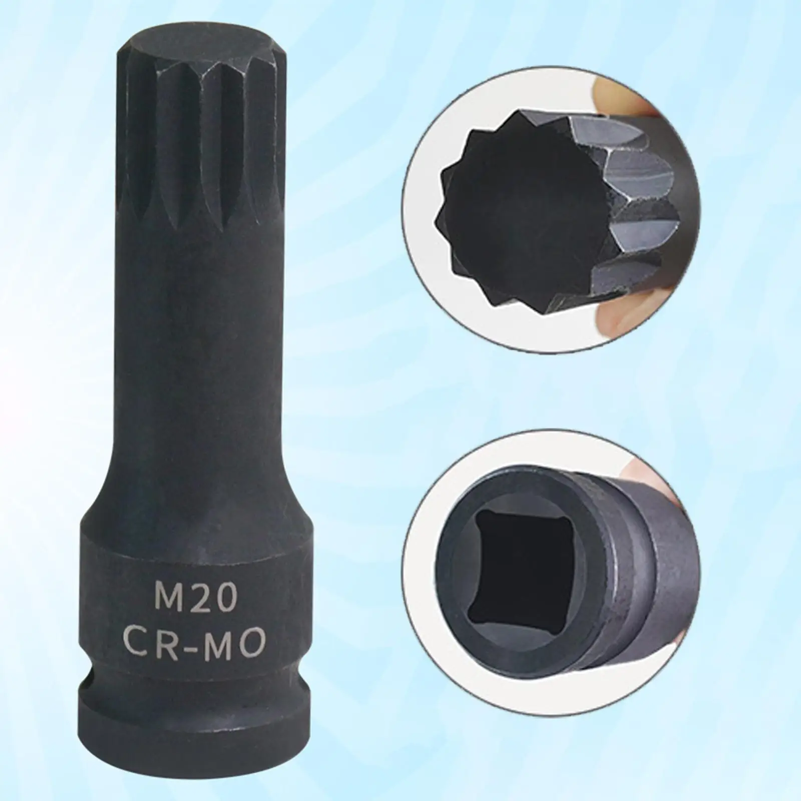 

Triple Square Spline Bit Socket M20