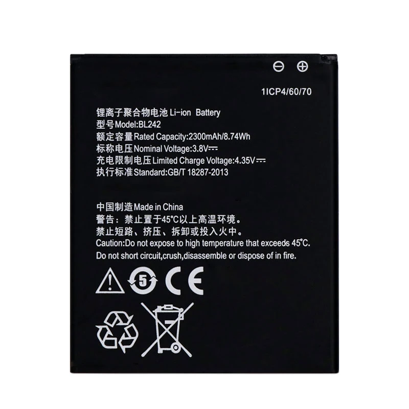 Аккумулятор BL 242 BL242 для Lenovo K3 K30-T A3580 A6000 A3860 A3900 A6010 Plus аккумулятор 2300 мАч 2 шт. |
