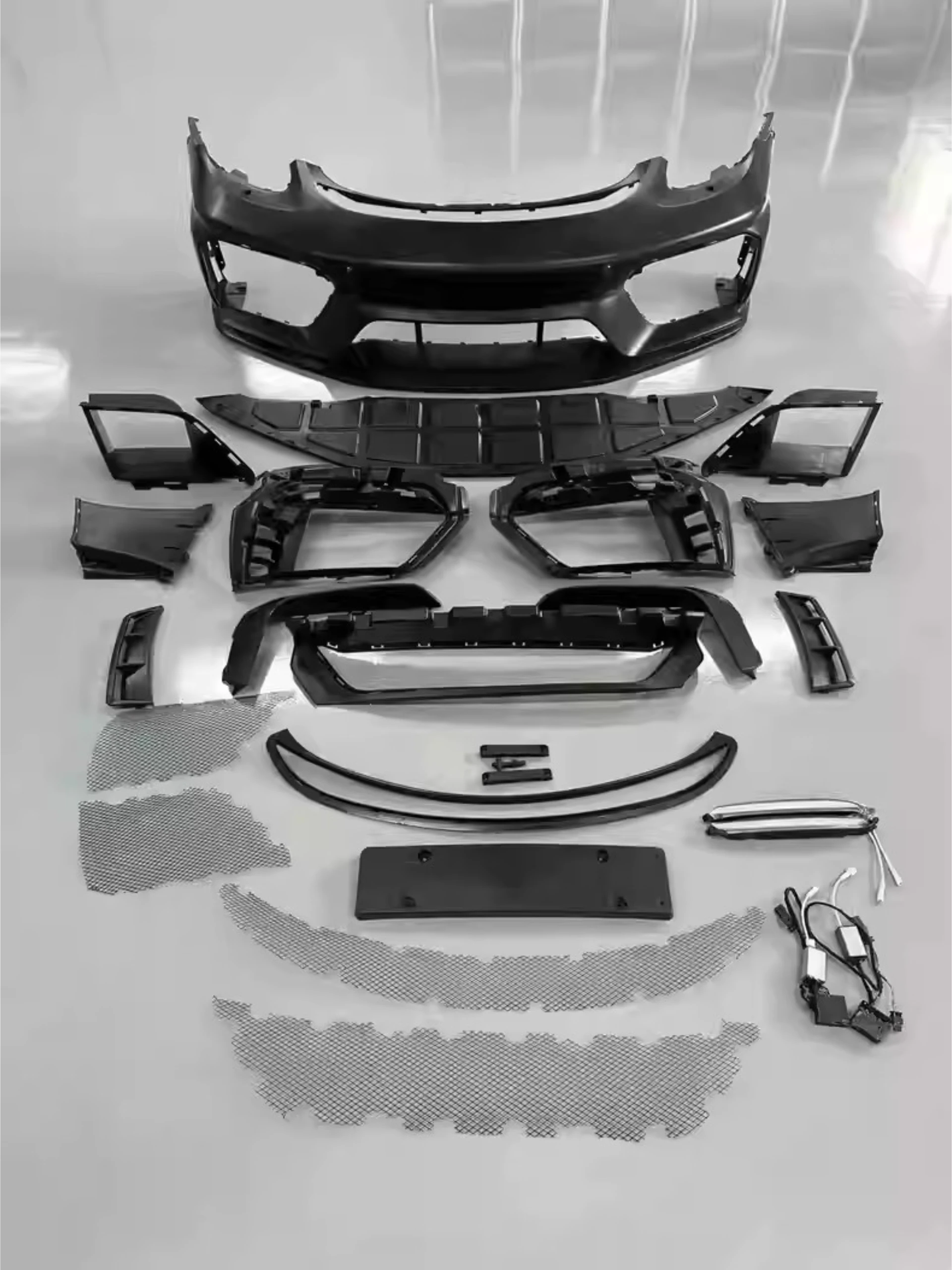 Передний бампер дневная Рабочая решетка в сборе для Porsche 981 модифицированный