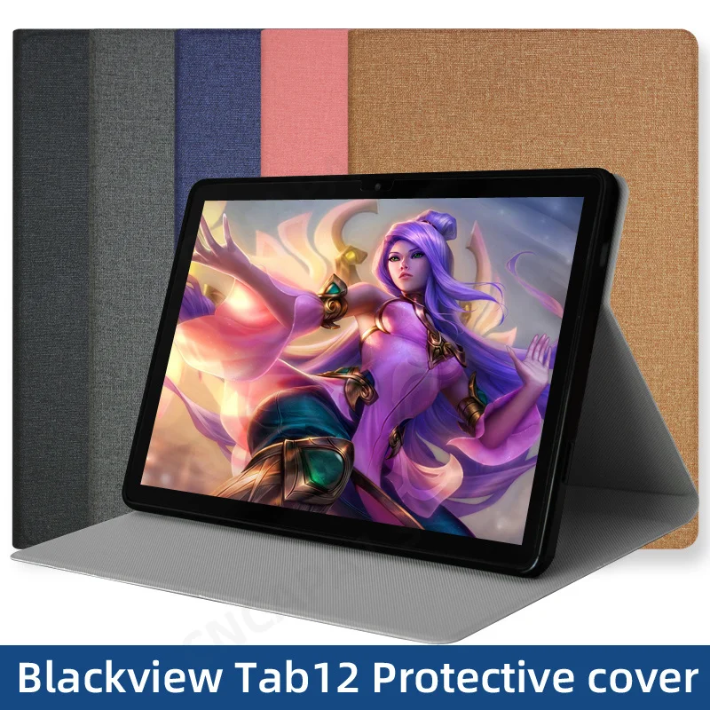 

Folio Book Cover For Blackview Tab 12 Pro Case Smart Wake/Sleep 10.1 Inch Tablet Folding Stand Funda with Soft TPU Back Shell
