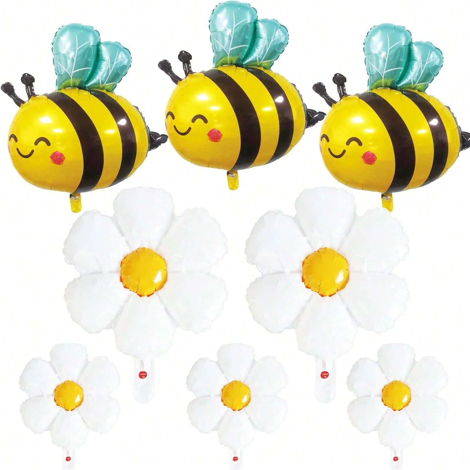

Воздушные шары фольгированные пчела и цветы