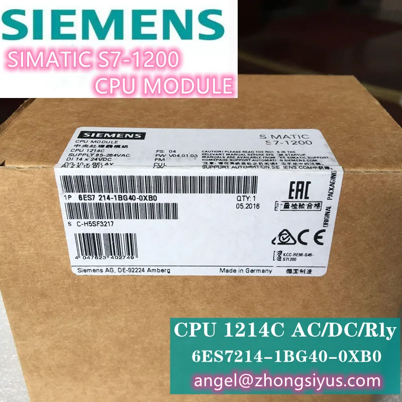 

SIEMENS SIMATIC PLC S7-1200 CPU 1214C 6ES7214-1AG40-0XB0 6ES7214-1BG40-0XB0 6ES7214-1HG40-0XB0