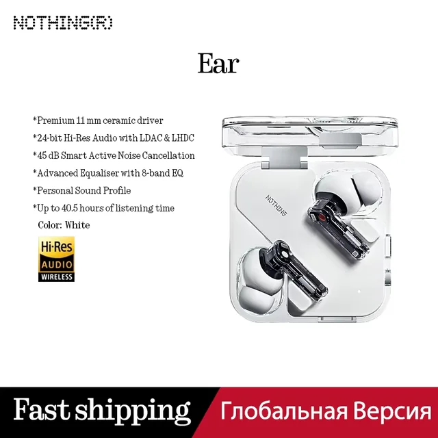 Наушники беспроводные Nothing Ear, глобальная версия (с озон картой, из-за рубежа)