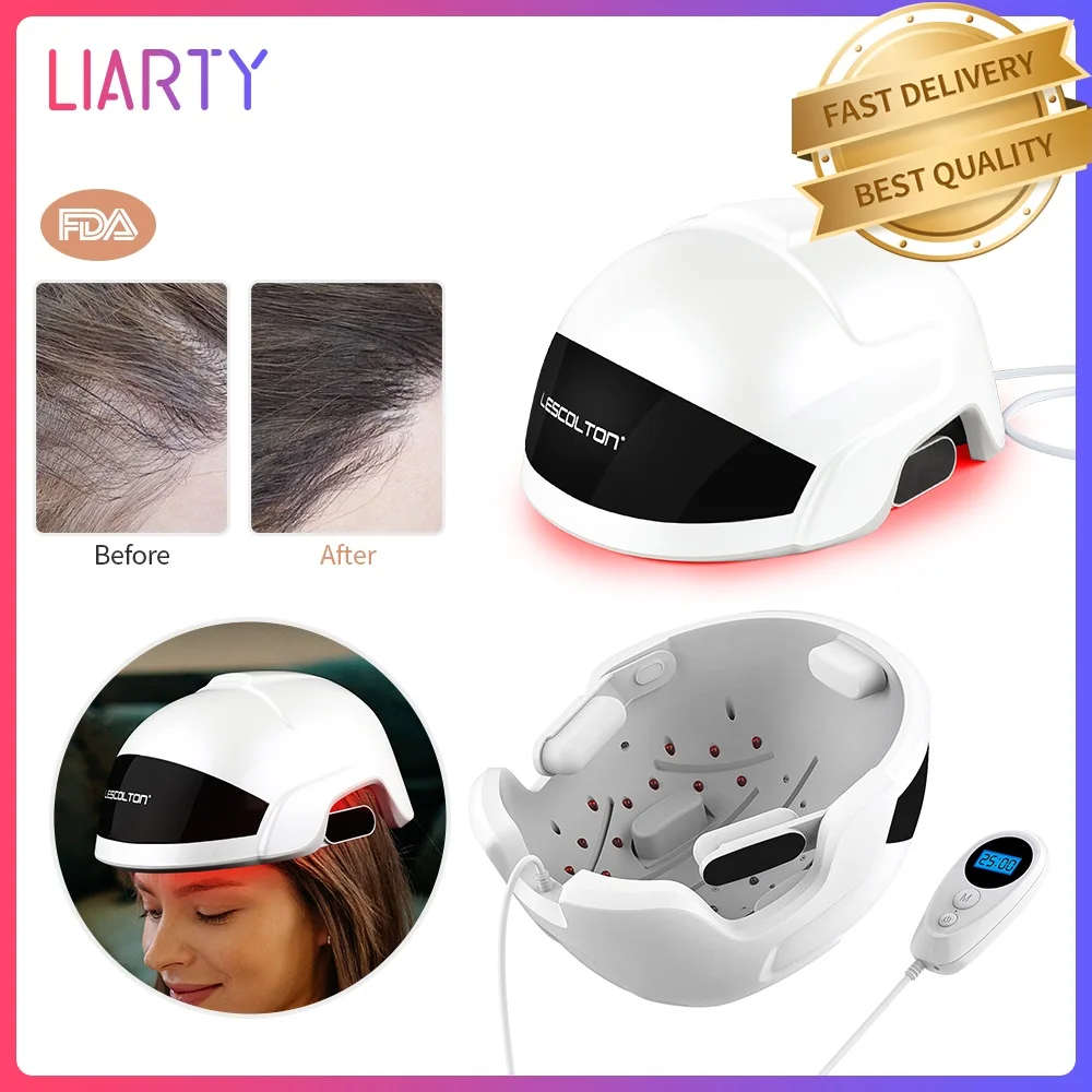 Lescolton Hair Growth Helmet Hair Loss Treatment Device LED Photon Hair Regrowth Cap Infrared Laser Control Oil  Scalp Care Tool