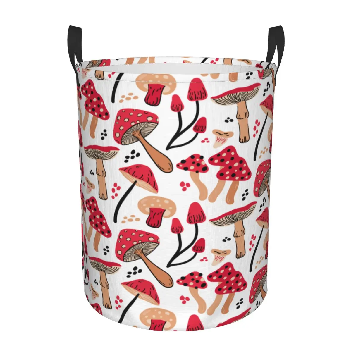 

Folding Laundry Basket Hand Drawn Mushroom Dirty Clothes Toys Storage Bucket Wardrobe Clothing Organizer Hamper
