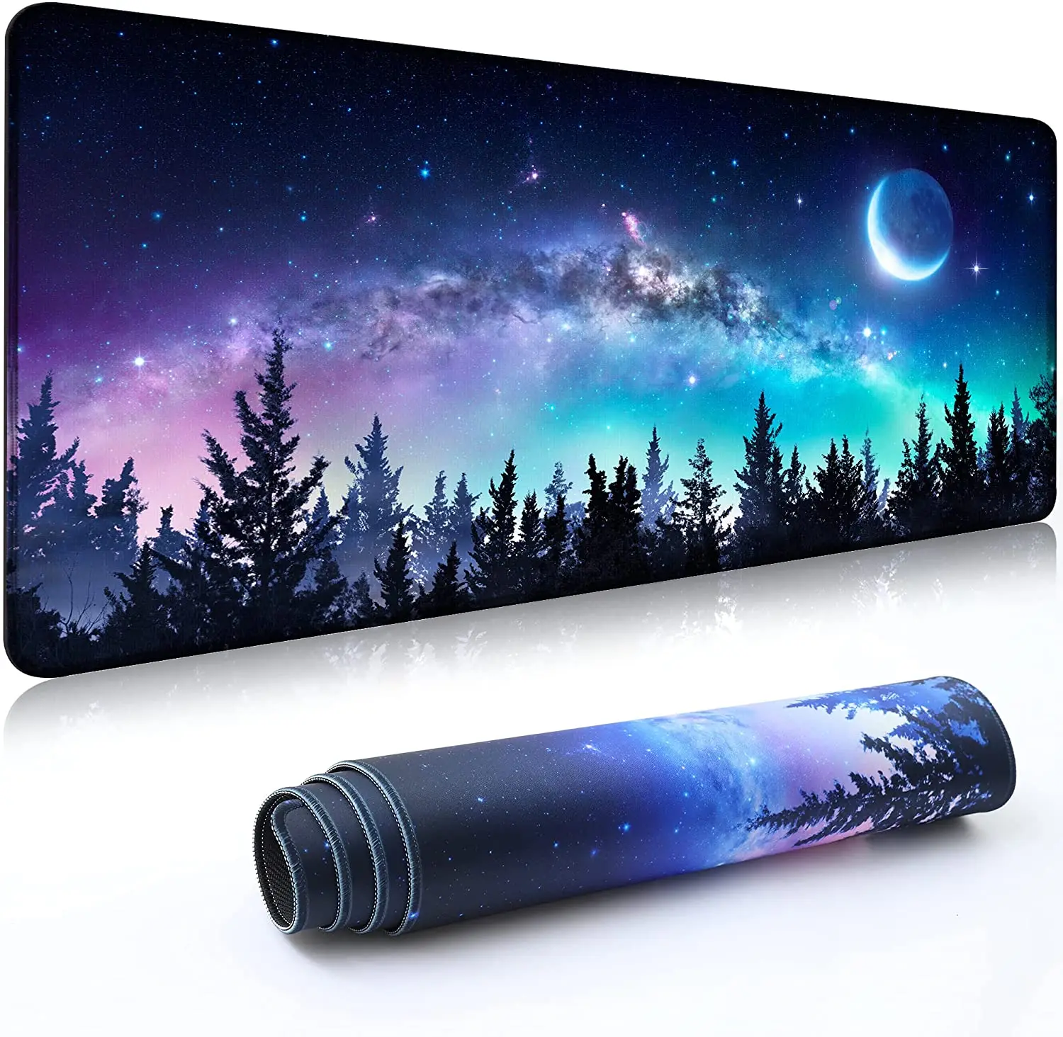 

Desk Mat,Large Mouse Pad Extended Gaming Mouse Pad Mat with Non-Slip Base Stitched Eges Mousepad for Comp
