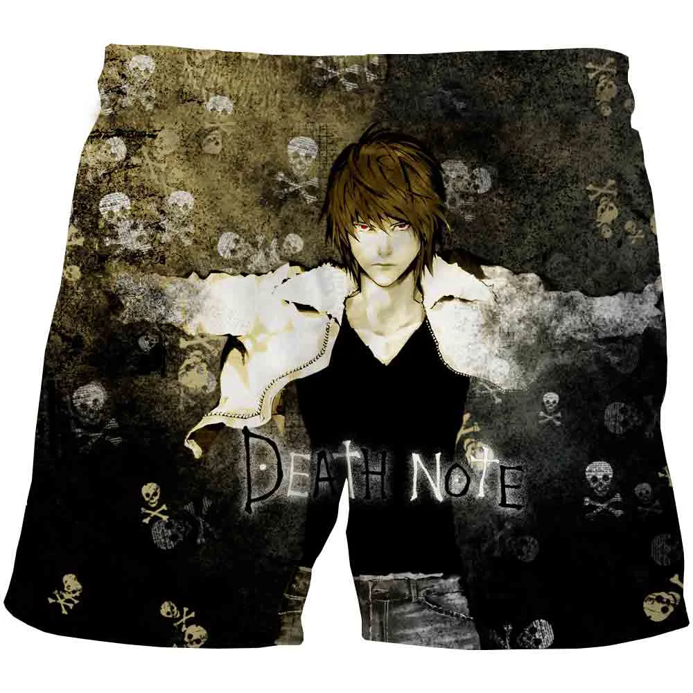 

Summer Death Note Casual Board Shorts Man Quick Dry Swimming Trunks Swimwear Hombre Vacation Surf Beach Short Pants