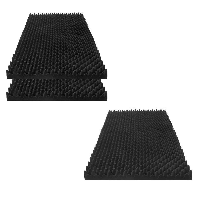 2 упаковки акустических пенопластовых панелей 48 х 24 дюйма для дома офиса записи