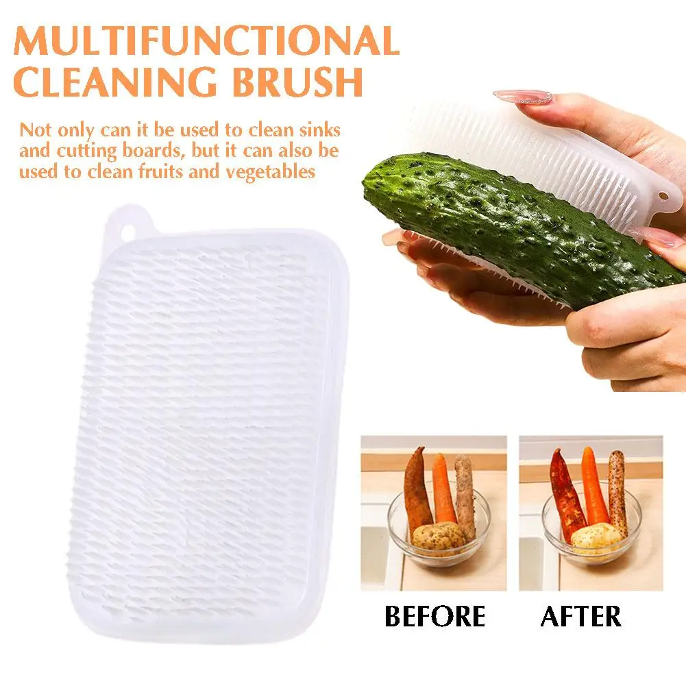 

Kitchen Bendable Fruit Vegetable Cleaning Brushes Cleaning Tools Brush Mat Pads Scouring Pan Kitchen Table Pot Brush Dishwa N7B7