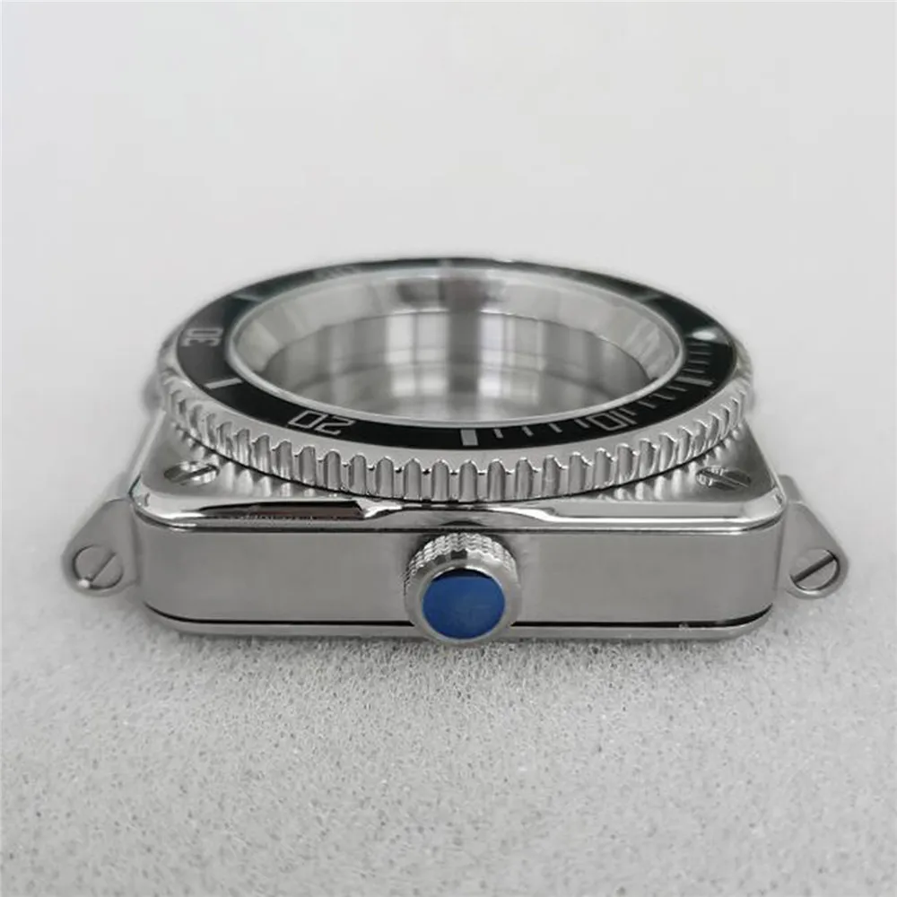 NH35 Square Case 42mm 316L Stainless Steel Sapphire Glass Watch Case fit for NH35/NH36/4R/7S Movement Unique Men Watch Case