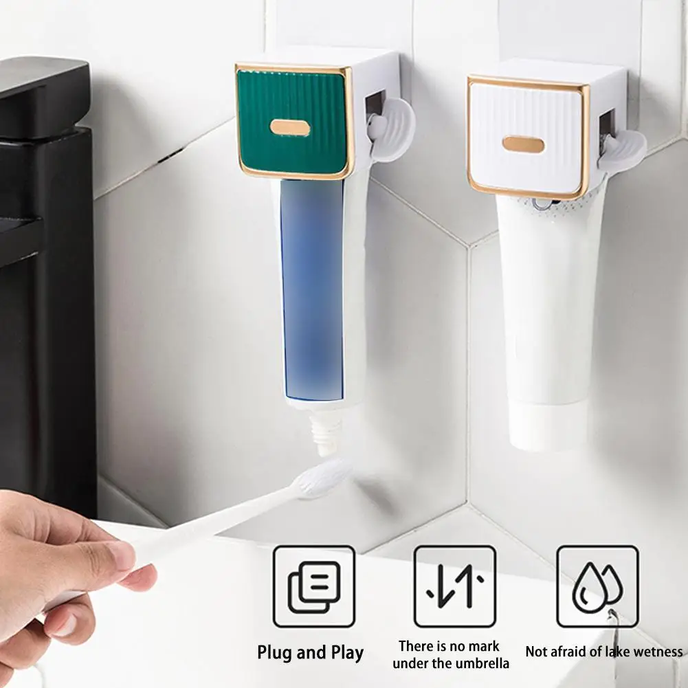 

Wall-mounted Toothpaste Shelves Facial Cleanser Squeezer Accessories Squeezer Holder Rolling Dispenser Bathroom Tube Press S2Z4