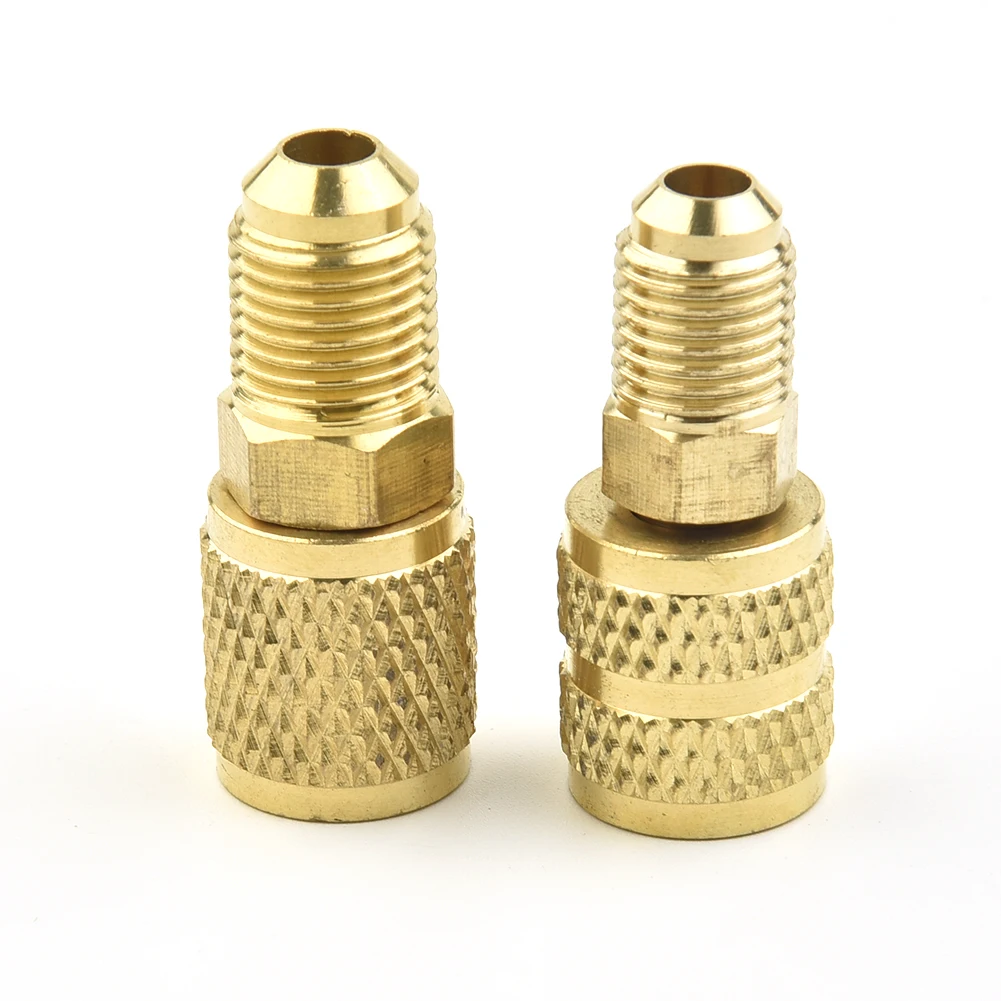 

Vacuum Pump Brass Adapter R410a Adapter 5/16 SAE F Quick Couplers To 1/4 SAE For Air Conditioning Quick Coupling