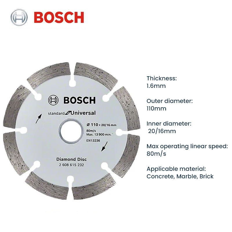 Диск шлифовальный Bosch универсальный сегментный алмазный диск для мраморной пилы